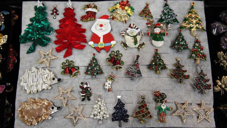 Christmas jewelry on sale pins