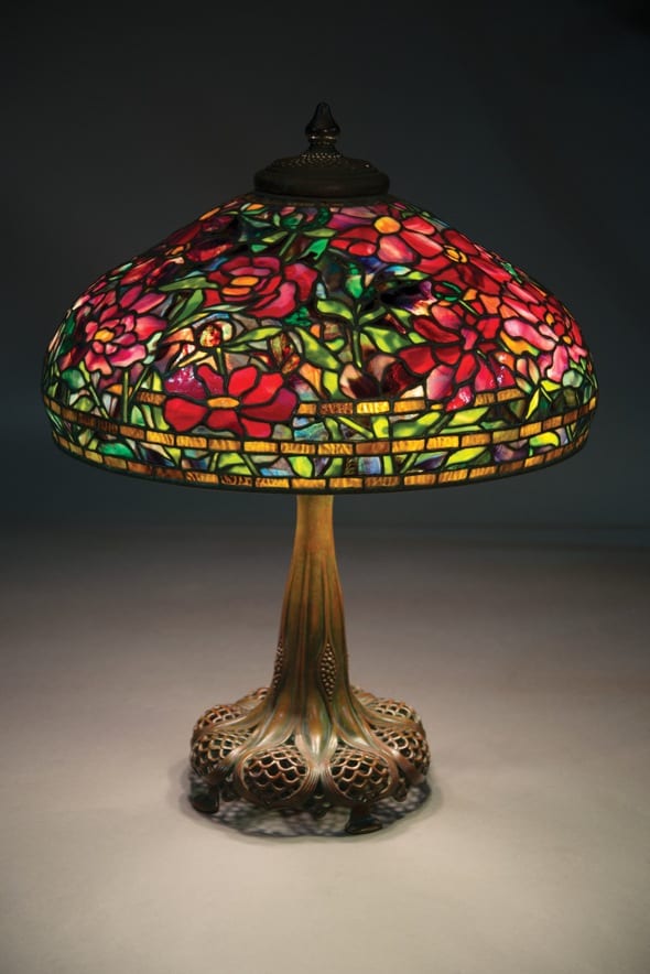 Tiffany Studios Peony table lamp set to rise to at least $250,000