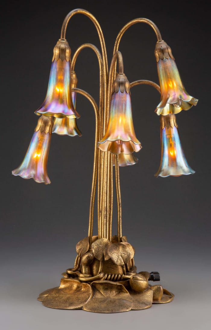 Tiffany 7 Light Lilly Lamp 1910 