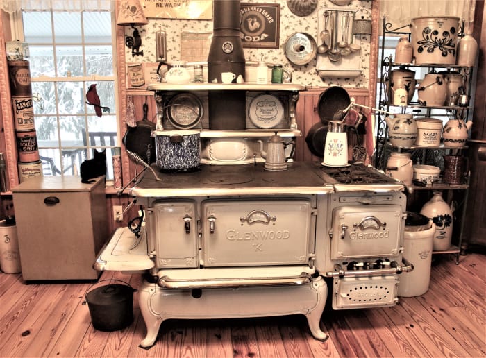 vintage stove kitchen design
