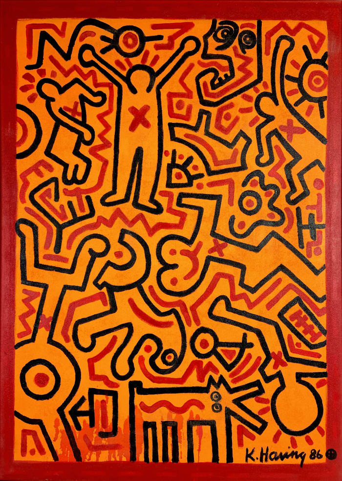 Newly Discovered Keith Haring Painting Comes To Auction Antique Trader