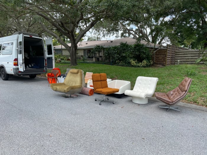 Part of a mother lode of mid-century furniture the duo found in Florida.