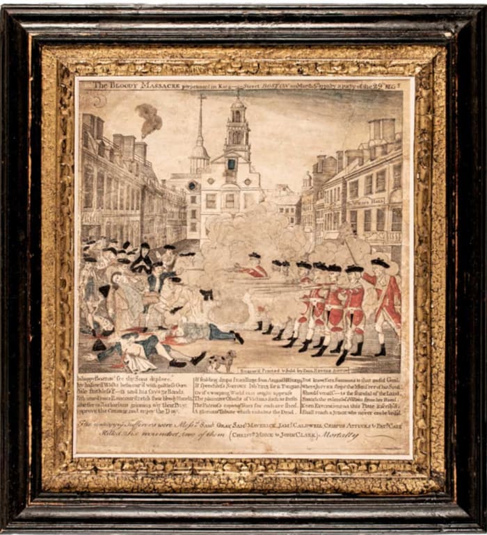 Paul Revere's 'Boston Massacre' Engraved Print Highlights Early ...