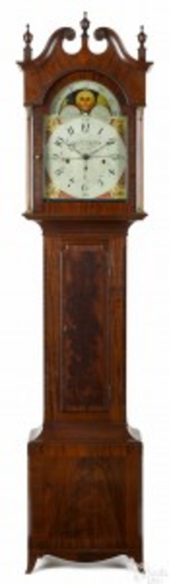 19th century Federal mahogany musical case clock may strike $70,000 ...