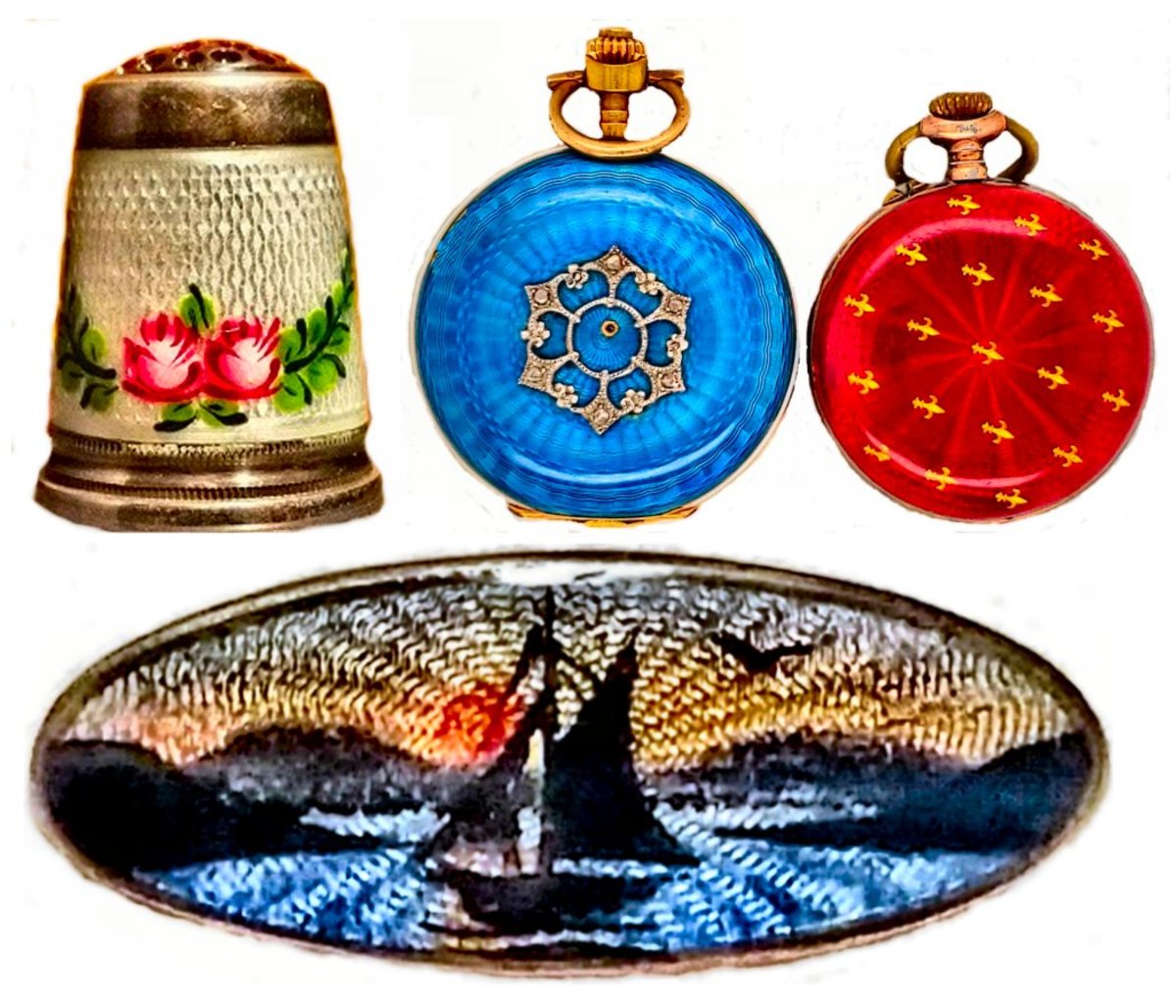Key holder with peacock Meenakari. Enamel handmade art deco. Vtg