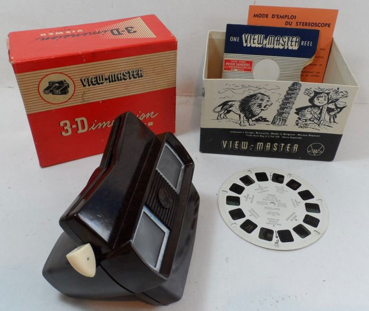 View-Master Storage Case for View-Master Blister Cards - red - vintage