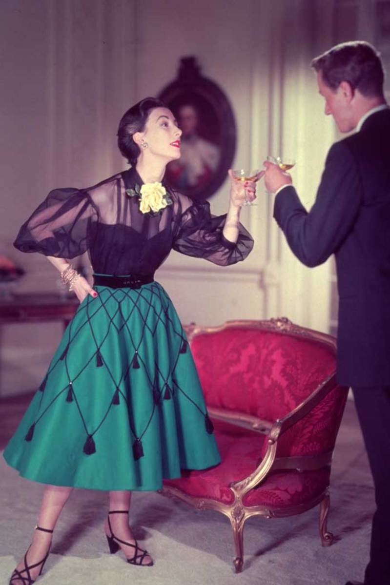 Suzy Parker wearing Christian Dior gown 1951  AlainRTruong