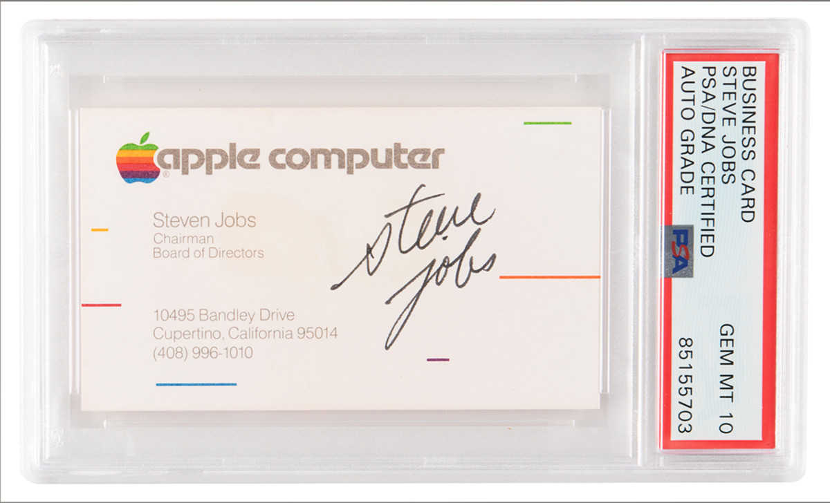 Steve Jobs' Signed Apple Business Card Sells for $181,183 - Antique Trader