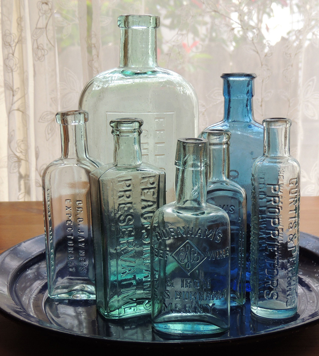 Antique 2024 glass bottles